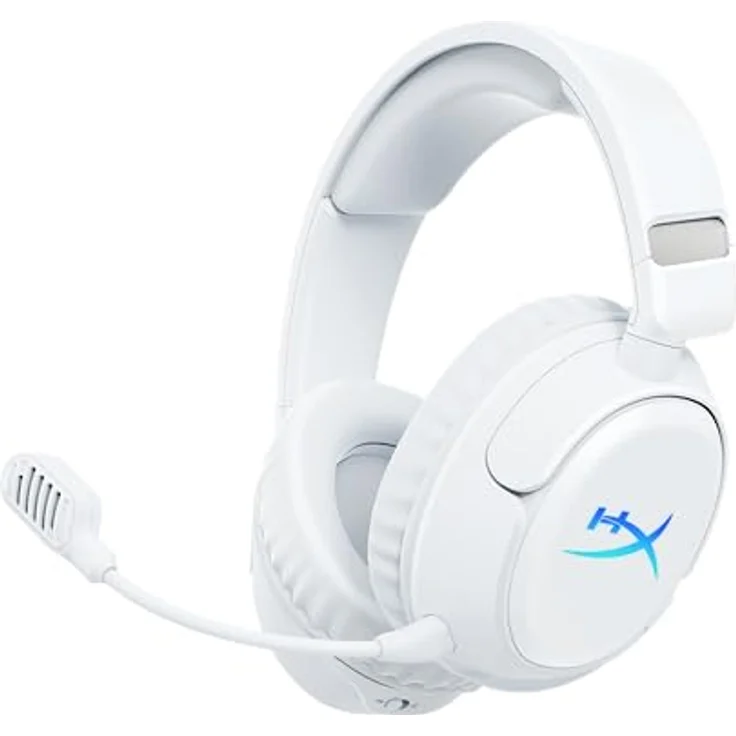 HyperX Cloud Flight 2, Wireless Gaming Headset mit RGB-Beleuchtung, weiß, 100 Stunden Akkulaufzeit – Bild 1