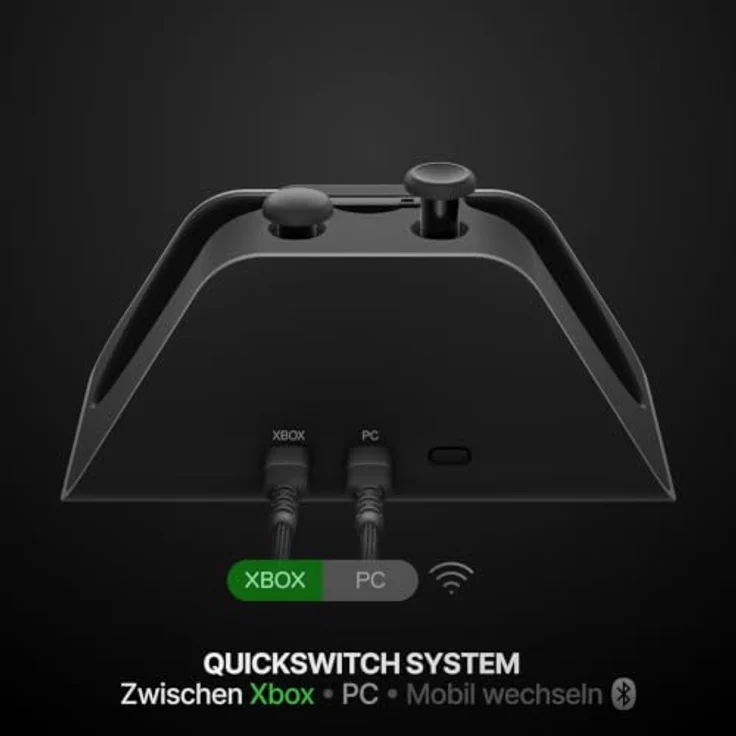 SteelSeries Aeon Pro Wireless Controller, Gamecontroller für Xbox, PC und Mobil mit QuickSwitch Dock, unendlicher Akkulaufzeit und OLED Smart Display – Schwarz – Bild 4