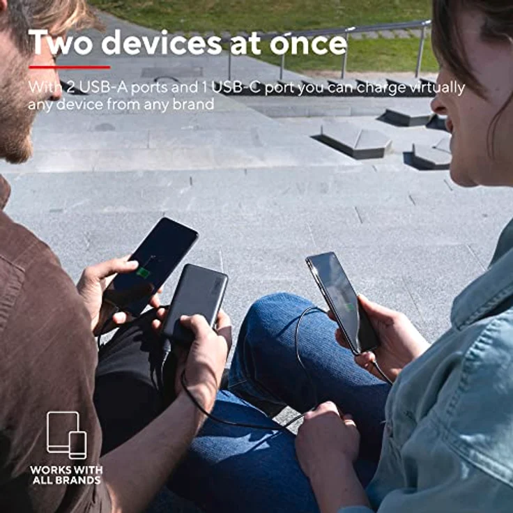 Trust Mobile Primo Powerbank Schnellladefunktion 15000 mAh, Nachhaltig, USB C Externer Akku, Tragbares Ladegerät 3A, Power Bank Handy, Smartphone, iPhone, iPad, Samsung, Xiaomi, Huawei, Tablet – Bild 5