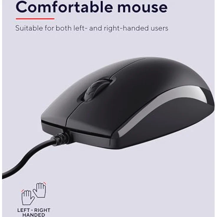 Trust Primo Tastatur Maus Set, Belgisches AZERTY-Layout, Hochwertige Materialien, Langlebig und Robust – Bild 5