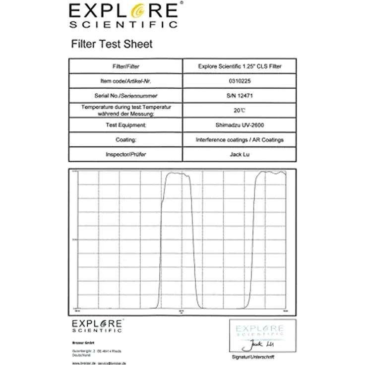 Explore Scientific 1.25" CLS Nebelfilter für Teleskope zur Kontraststeigerung – Bild 3