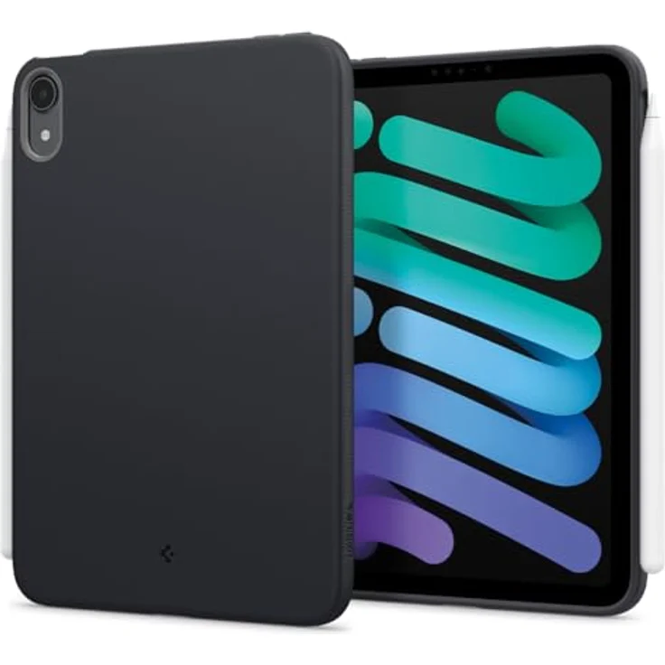 Spigen Nano Pop Hülle für iPad mini 7. (2024, A17 Pro) / 6. (2021), verstärkter Schutz, präzise Ausschnitte, schwarzer Sesam – Bild 1