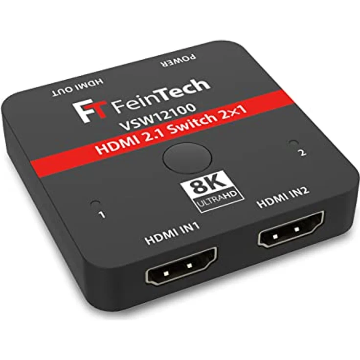 FeinTech VSW12100 HDMI 2.1 Switch 2 in 1 Out 4K 120Hz 8K 60Hz 48Gbps für Xbox PS5 – Bild 1