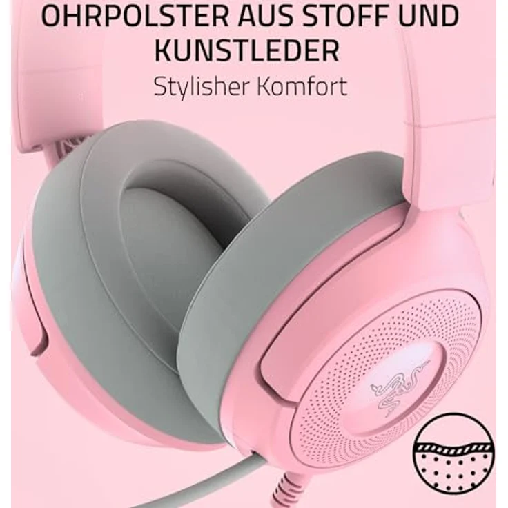 Razer Kraken Kitty V3 X, kabelgebundenes Gaming-Headset mit Over-Ear-Design, RGB-Beleuchtung und flexiblem Mikrofon, Rosa – Bild 7