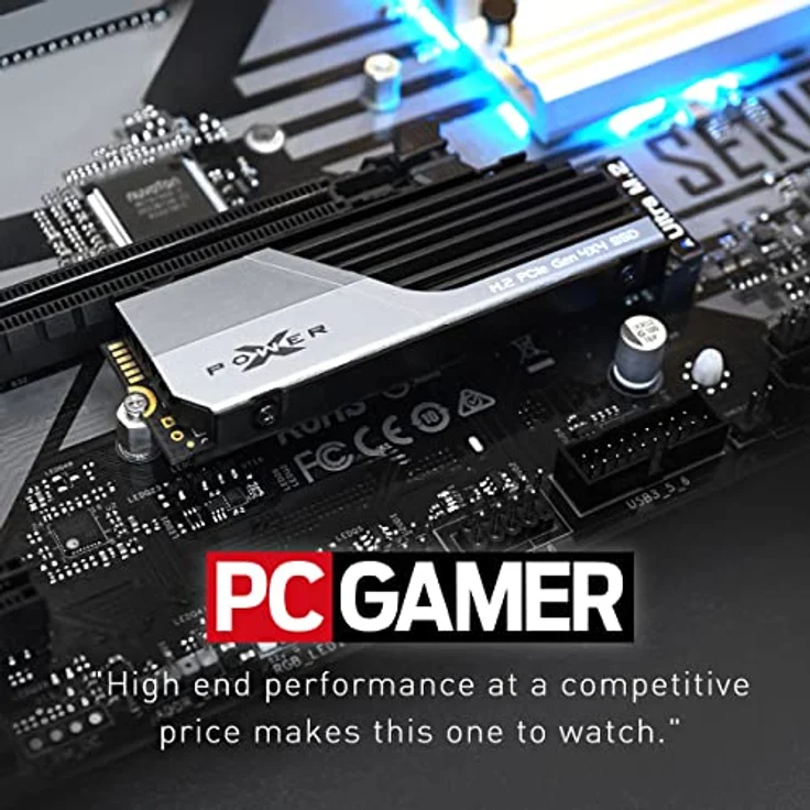Silicon Power Xpower XS70, interne 2 TB SSD, M.2 2280, PCIe 4.0 x4 (NVMe), DRAM-Cache, integrierter Kühlkörper, RAID-bereit – Bild 7
