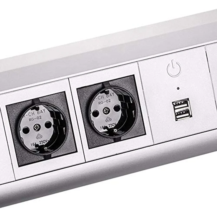 SO-TECH® Stereo Bluetooth Lautsprecher TOBO Soundbox mit 2 Schuko Steckdosen und zwei USB Ports zum Aufladen von Smartphones - Design trifft auf Funktion – Bild 5