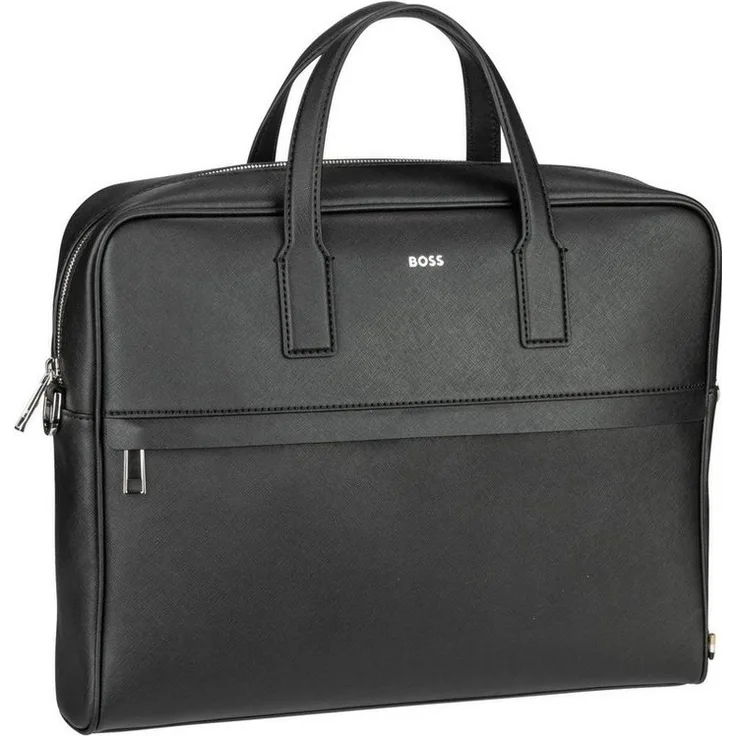 BOSS Aktentasche Zair Small Document Case, aus regeneriertem Leder, dunkelbraun