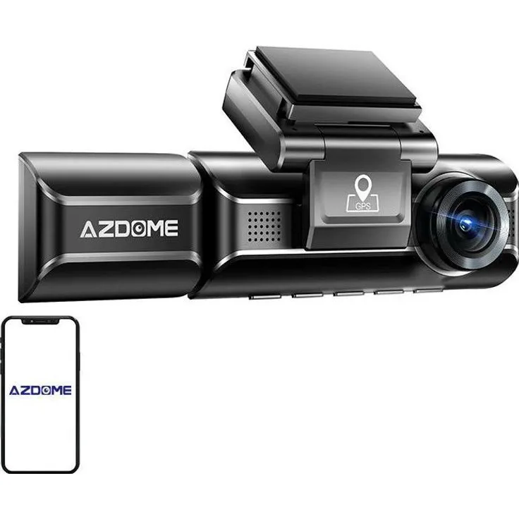 AZDome M550 Max 4K Dashcam, Fahrzeugkamera mit GPS, WLAN, Dual Sony STARVIS-Sensoren, 24-Stunden-Parkmodus, wasserdichte Rückkamera