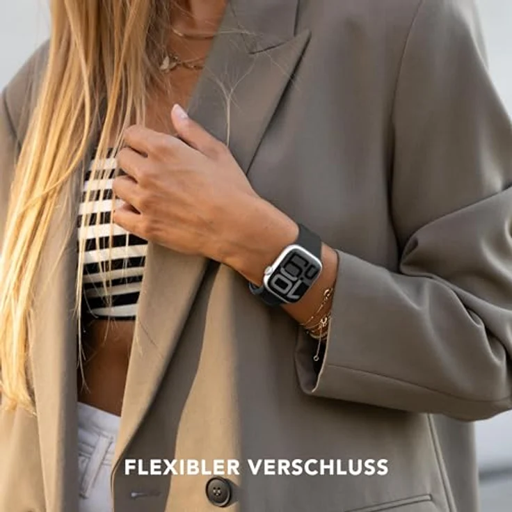 Vonmählen Classic Band 2 Armband für Apple Watch 38 / 40 / 41 mm, Schwarz, versandkostenfrei – Bild 2