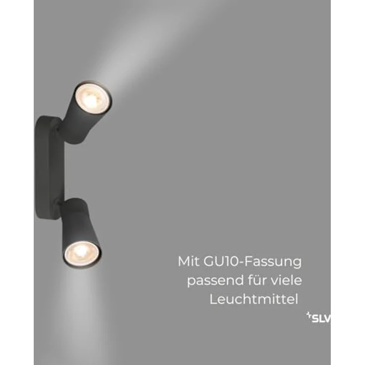 SLV PURI 2.0 CONE, Deckenleuchte, Wandleuchte, Schwarz, Flexibel dreh- und schwenkbar, reduzierter industrieller Look, einheitliches Erscheinungsbild – Bild 3