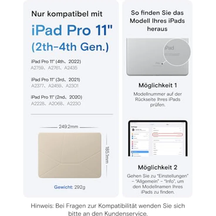 MOFT Dynamic Folio Hülle für iPad Pro 11" (M5 2025 / M4 2024), ergonomisch verstellbar mit 20+ Winkeln, leicht und stabil mit magnetischem Halt – Bild 2