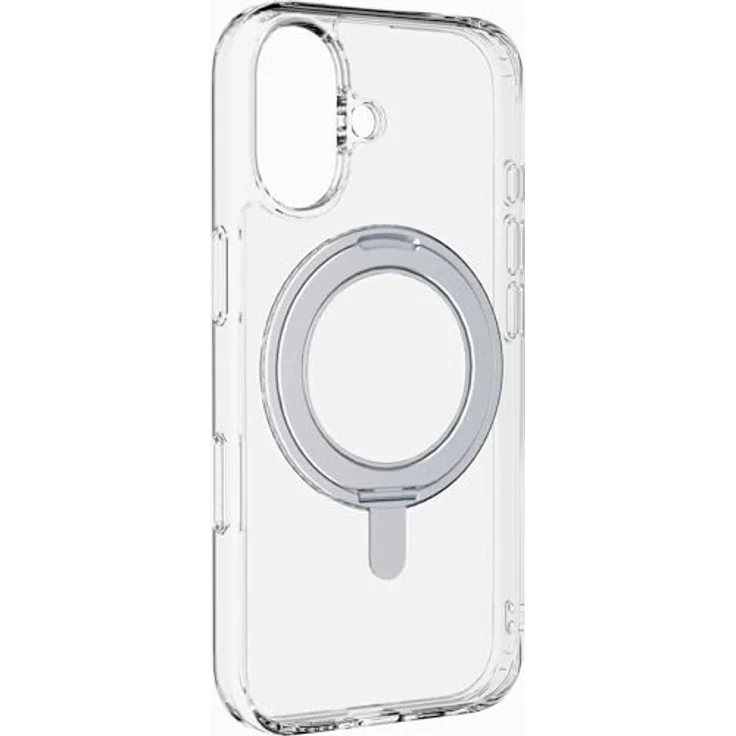 cellularline Spin Mag, transparente Schutzhülle mit drehbarem Ringständer, kompatibel mit MagSafe, für iPhone 17 mit erhöhten Kanten – Bild 1