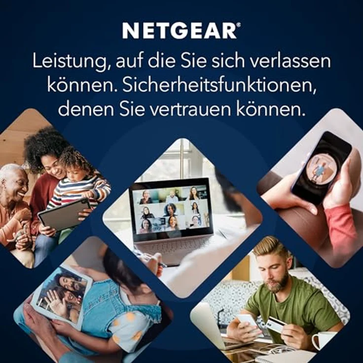 Netgear Orbi 870 Series (RBE872) 2er Set, WiFi 7 Router mit bis zu 21 Gbps, 360° Abdeckung, Weiss – Bild 3