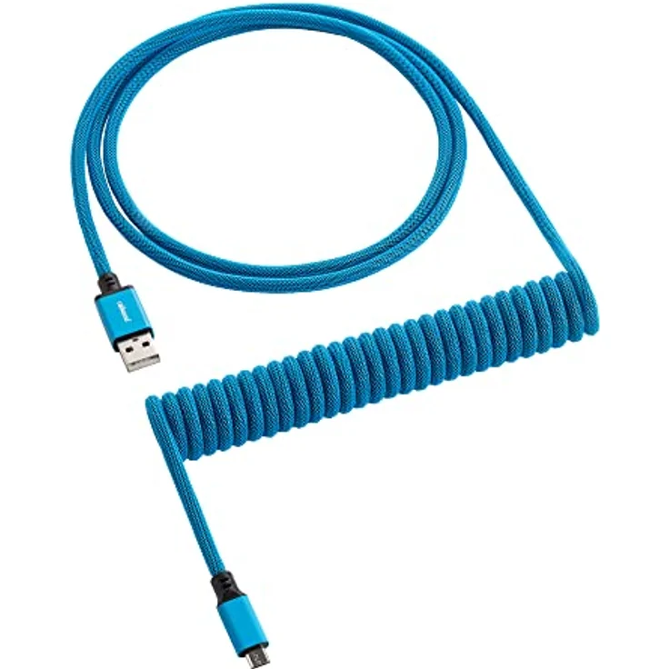 CableMod Classic Coiled Keyboard Cable, Micro USB zu USB Typ A, 1.5 m, USB 2.0, doppelt ummantelt mit ModFlex und ModMesh – Bild 1