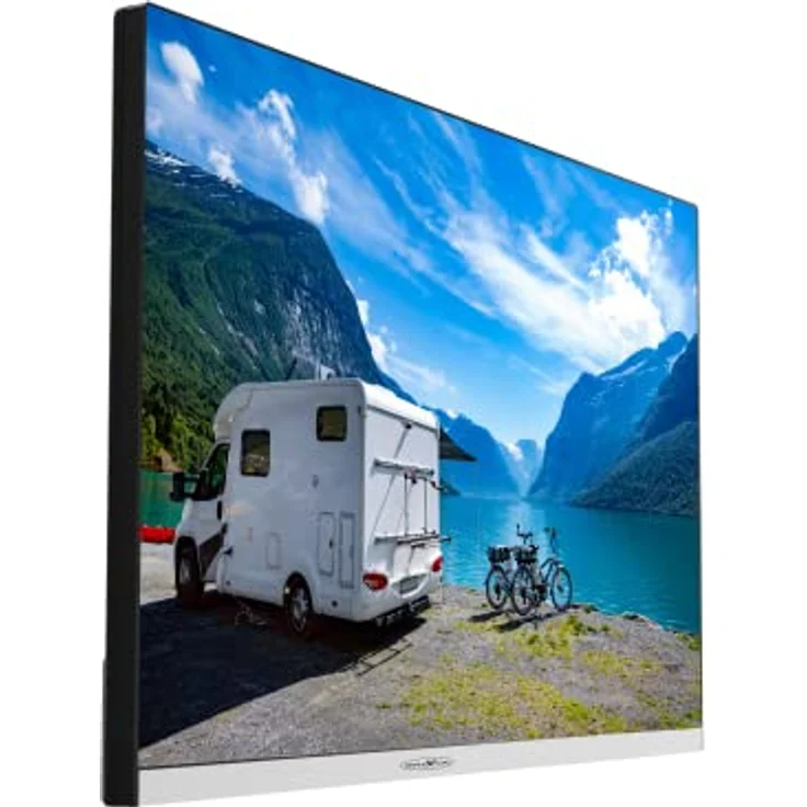 REFLEXION LEDX22I+ Android Smart LED Fernseher, 55 cm/22 Zoll, Rahmenloser Camping/Boot/LKW TV, Slimline, 12/24/230 Volt, Full HD, Triple Tuner, Bluetooth, WLAN, Schwarz/Silber – Bild 2