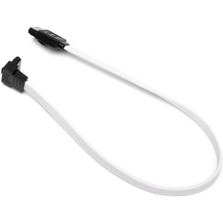 DUTZO SATA-Kabel, 0.3 m, Weiß, Gerade & 90° Verbinder, kompatibel mit SATA-I/II/III