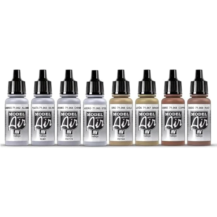 Model Air Set Metallic-Effekte 71181 Airbrush Farben Set Vallejo 100 504 – Bild 5
