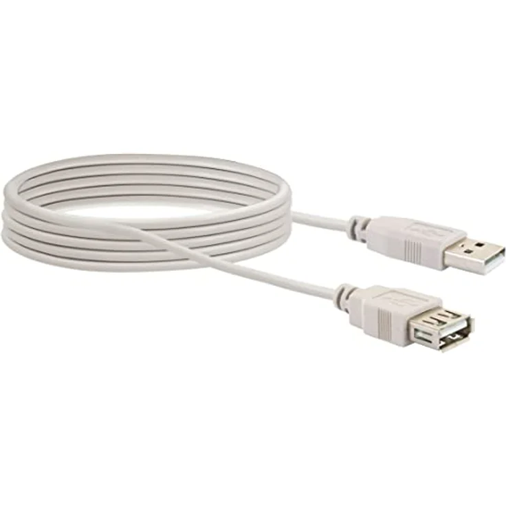 SCHWAIGER - USB 2.0 Verlängerungskabel Zoll ZollCK1502 531 - grau, 2m, 1x USB 2.0 A Stecker / 1x USB 2.0 A Buchse Zoll Zoll – Bild 2