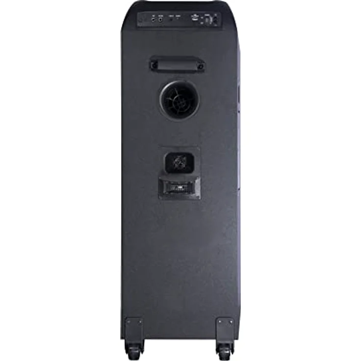 Majestic Flame T360, Bluetooth Trolley mit 360° Lichtspiel, DJ Pad 64 Soundeffekte, 4 LED-Lichteffekte, USB/AUX/MIC/Guitar, Fernbedienung, TWS, Tragegriff und Rollen – Bild 3