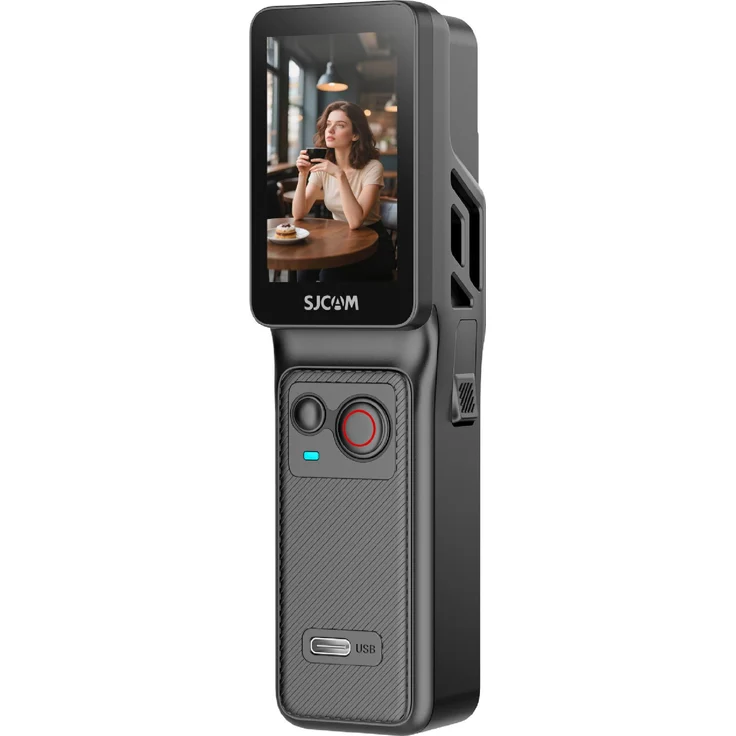 SJCAM C400 3-in-1 Handheld Action Kamera mit 4K UHD, drehbarem Display und intelligenter Stabilisierung