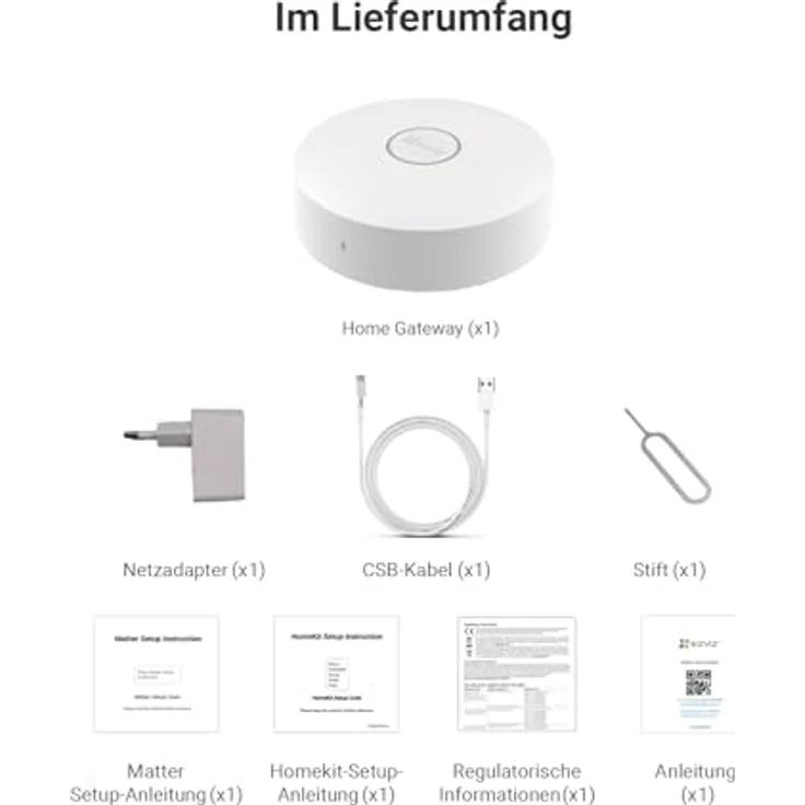 EZVIZ New Home Gateway A3, Smart Home Hub mit ZigBee Unterstützung, Steuerung für bis zu 64 Geräte, Weiss – Bild 8