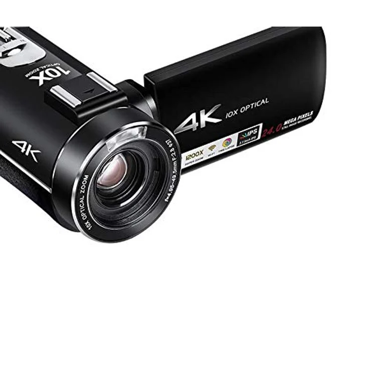 LIPA AD-C7 Camcorder 4K, Sony-Objektiv, 120-facher Zoom, Wifi, mit Stativ- und Mikrofonanschluss – Bild 4