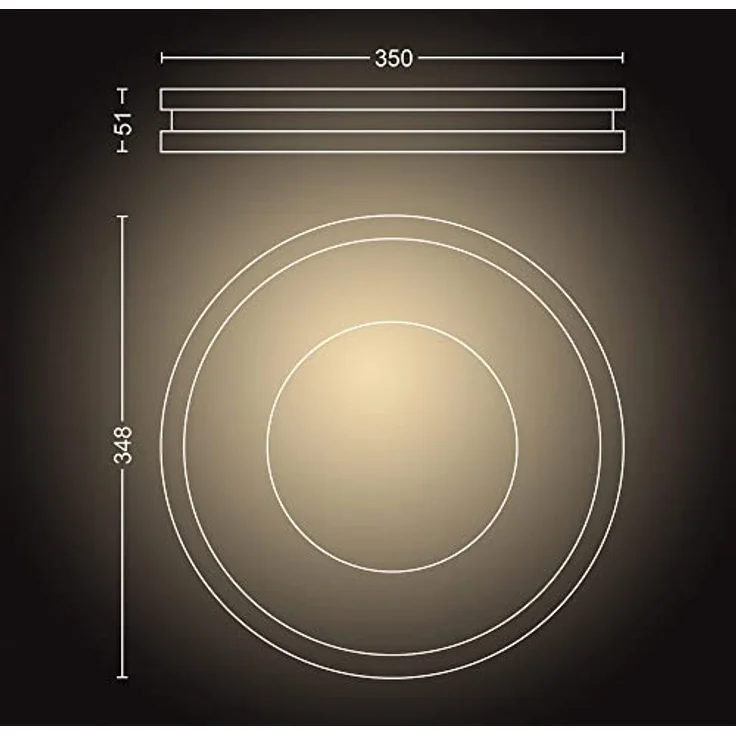Philips Hue White Ambiance Being - LED-Deckenleuchte mit Dimmschalter - Silver – Bild 5