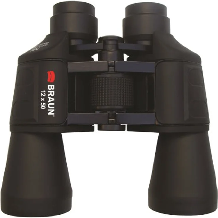 Braun Phototechnik Binocular 12x50 Fernglas, ULTRALIT-Glasobjektiv, 12-fache Vergrößerung, 50 mm Objektivdurchmesser, Porroprisma, Tragetasche und Tragegurt enthalten – Bild 2