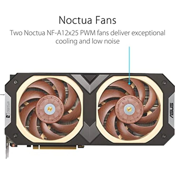 ASUS GeForce RTX 4080 16GB Noctua OC Edition GDDR6X Gaming Grafikkarte (DLSS 3, PCIe 4.0, 16GB GDDR6X, 2X HDMI 2.1a, 3X DisplayPort 1.4a, RTX4080-O16G-NOCTUA) – Bild 2
