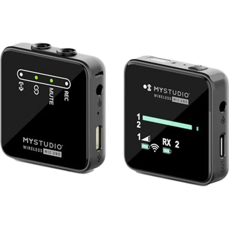 Easypix Mikrofon MyStudio Wireless Mic Uno, 2,4-GHz-Übertragung & 100m Reichweite – Bild 3