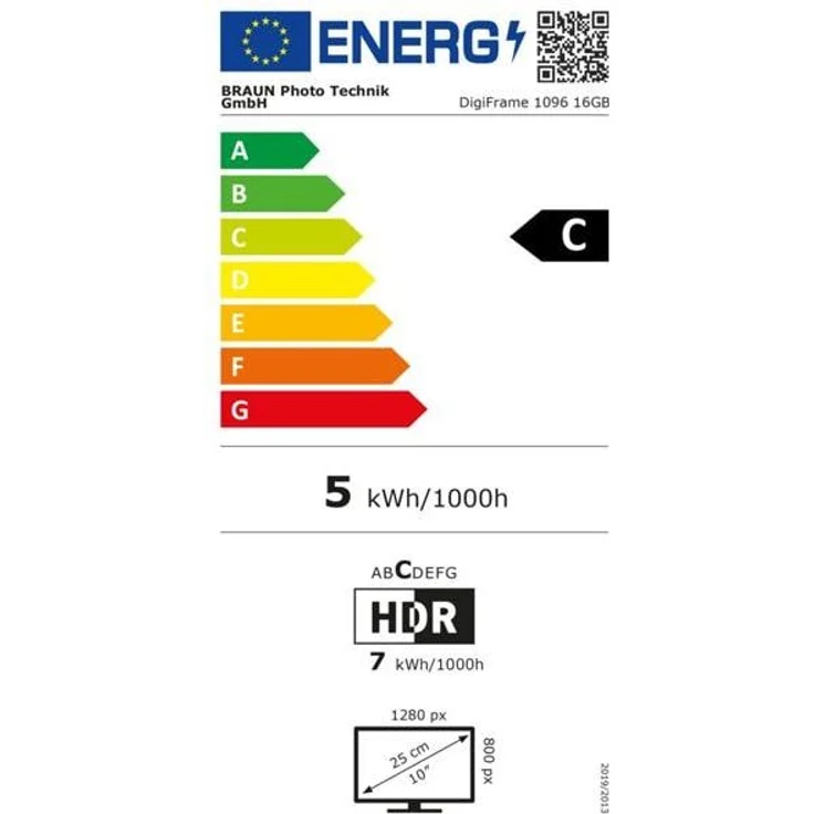 Braun Photo Braun DigiFrame 1096 25,65cm (10,1) 16GB (10.10", 1280 x 800 Pixel), Digitaler Bilderrahmen, Schwarz - IPS-Display, Full HD Unterstützung, Fernbedienung