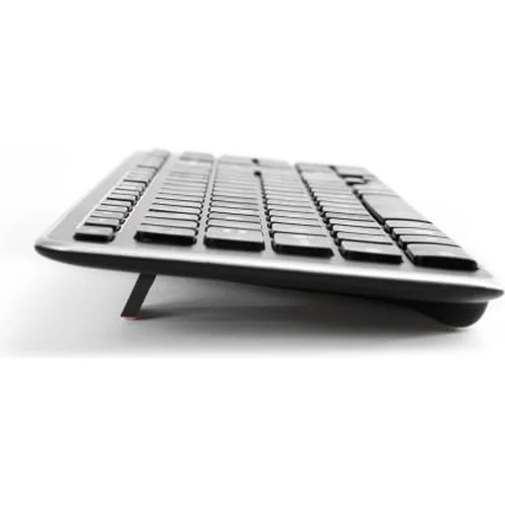 Contour Balance Keyboard | Tastatur kabellos mit USB Dongle| QWERTZ Layout | Super Flache Funktastatur | Nummernblock + Mediatasten | Für Zuhause und Arbeit | Für Windows und Mac – Bild 2