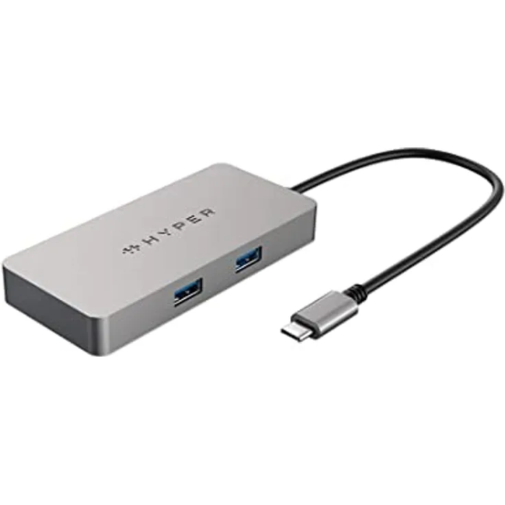 HyperDrive 5-Port USB-C Hub, Works with Chromebook Zertifiziert, HDMI 4K 60Hz Ausgang, Silber