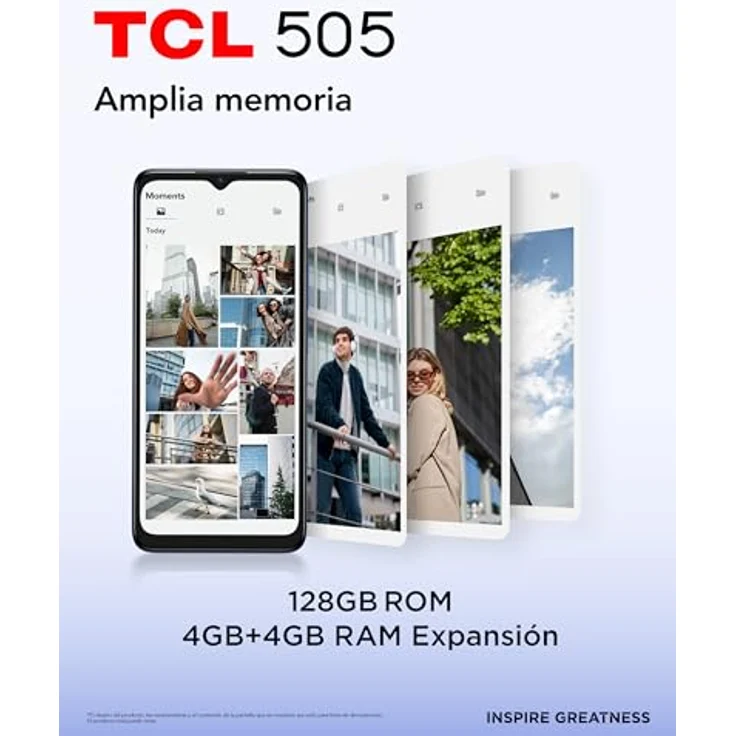 TCL 505 (128 GB, Space Gray, 6.75", 50 Mpx, 4G), Smartphone, Grau – Bild 6