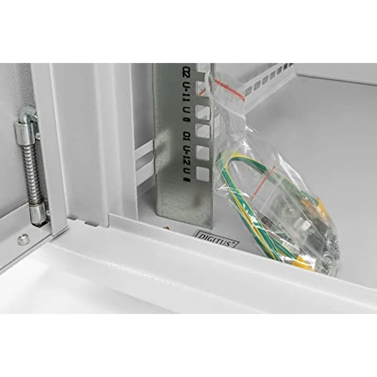 DIGITUS Netzwerk-Schrank 19 zoll 16 HE - Wandmontage - 450 mm Tiefe - Traglast 60 kg - Dynamic Basic - Glastür - Grau – Bild 6