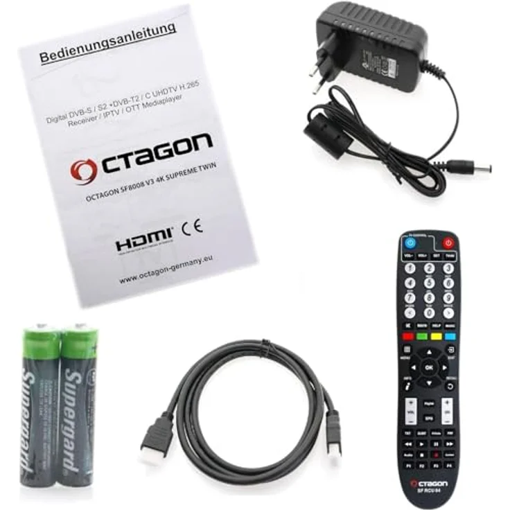 Octagon SF8008 V3 Supreme, 4K UHD Linux Receiver mit Twin Tuner, Silabs Tuner, SSD-Slot, Dual-Band WiFi, Bluetooth 5.1, Schwarz – Bild 6