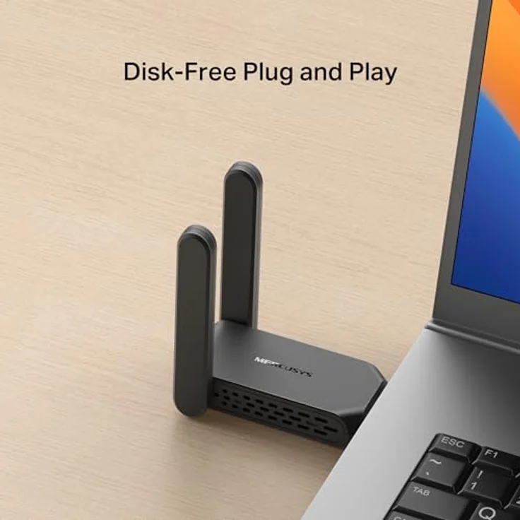 TP-Link Mercusys MA32H AC1300, High-Gain Wireless Dual Band USB Adapter, bis zu 1300 Mbit/s, Schwarz – Bild 8
