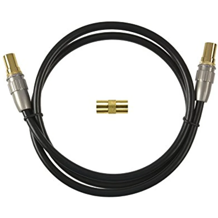 aricona HDTV Antennenkabel – Audio Koaxialkabel mit Adapter für Receiver und Fernseher / 5 Meter – Bild 3