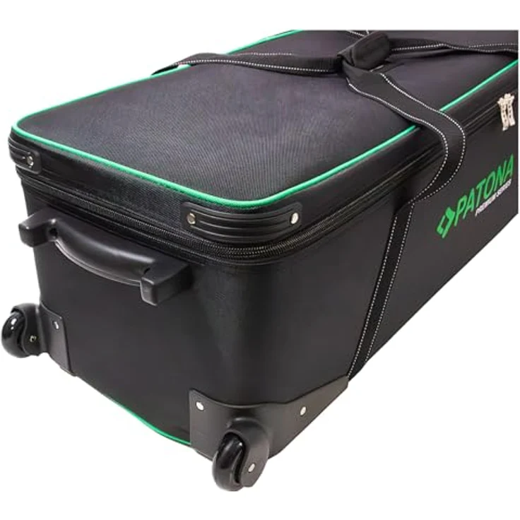 PATONA Premium Rollkoffer für Studioblitze und Zubehör, Nylon schwarz, Innenmaße 100 × 33 × 24 cm, inklusive 4 Klett-Trenner und Bodeneinlage – Bild 4