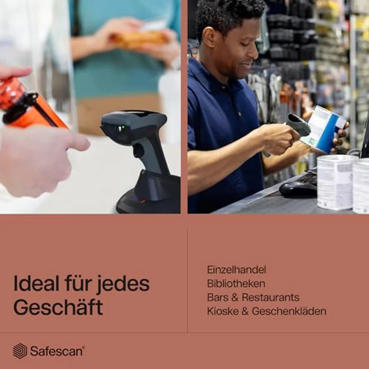 Safescan 350-BT, Kabelloser Barcode-Scanner für 1D und 2D Barcodes, Schwarz – Bild 9