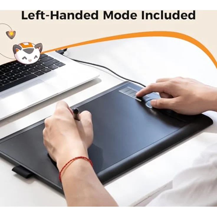 GAOMON M10K 2018 Stifttablett, 10 x 6,25 Zoll Grafiktablett mit 8192 Druckempfindlichkeitsstufen und batterielosem Stift, 10 anpassbare Hotkeys – Bild 7