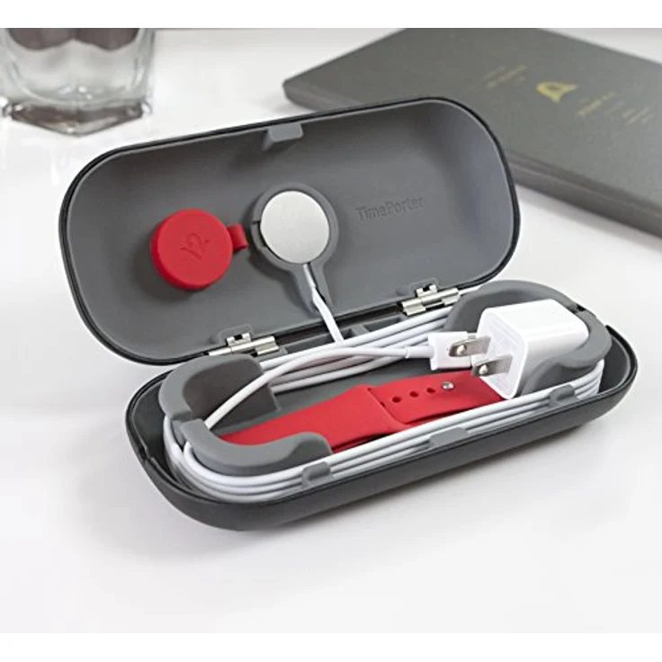 Twelve South TimePorter für Apple Watch, Apple Watch Zubehör Reisetasche + Ladestation für den Nachttisch (schwarz) – Bild 4