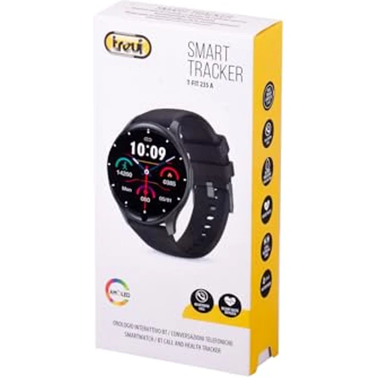 Trevi T-FIT 235A Smartwatch, 1,43 Zoll AMOLED Display, kabellose Anruffunktion, Fitness-Tracking, Schlafüberwachung, IP67, Schwarz – Bild 4