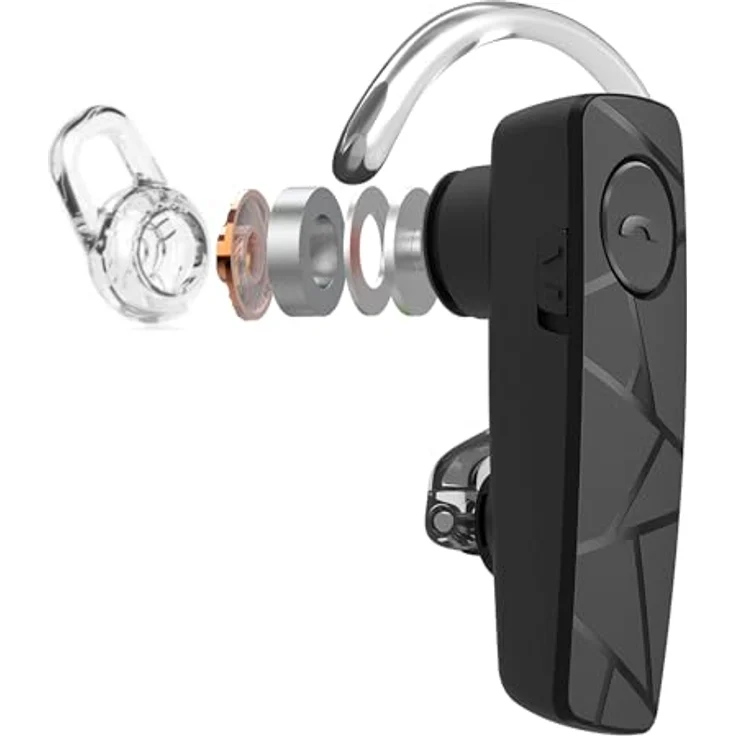 TELLUR Vox 60 Headset Bluetooth Handy, USB-C, Multipoint-Zwei verbundene Geräte gleichzeitig, 360° Drehung des rechten oder linken Ohrs, IOS, Android und PC, Autoladegerät enthalten – Bild 3