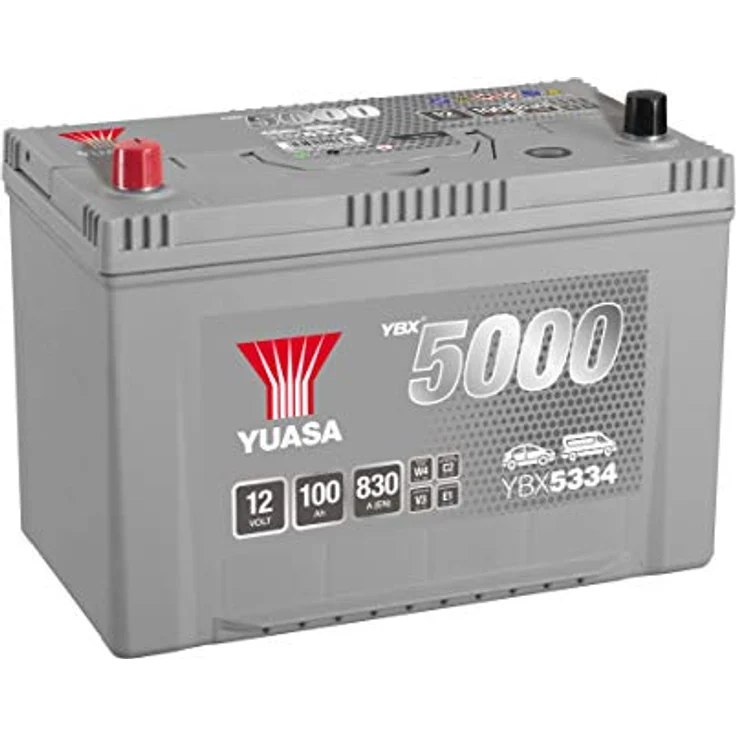Yuasa Silver High Performance Autobatterie 12V 100Ah, Poltyp T1, Erstausrüstungsqualität – Bild 2