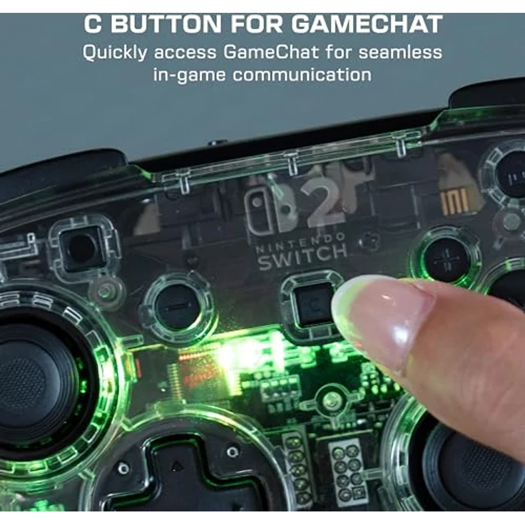 Turtle Beach Afterglow Transparent, Kabelloser RGB-Gaming-Controller mit einstellbaren Beleuchtungsmodi, offiziell lizenziert für Nintendo Switch 2 – Bild 5