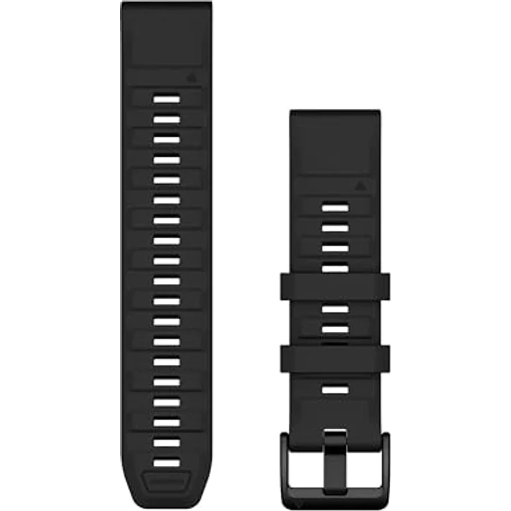 Garmin QuickFit 22 mm Silikon Uhrenarmband, verstellbares Wechselarmband für Garmin-Uhren, schwarz – Bild 1