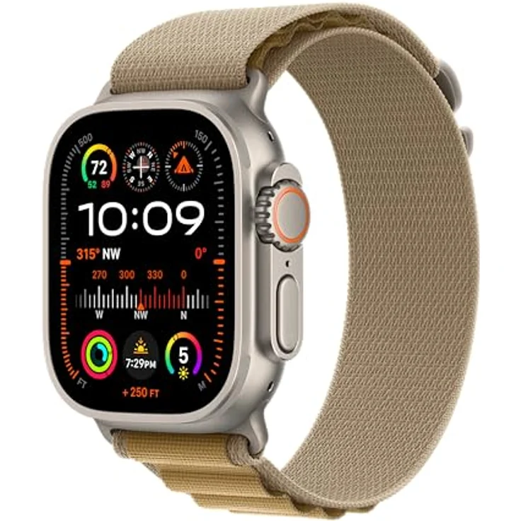 Apple Watch Band - Alpine Loop - 49 mm - Mandel - Small, aus recycelten Materialien, Titan-G-Haken – Bild 2