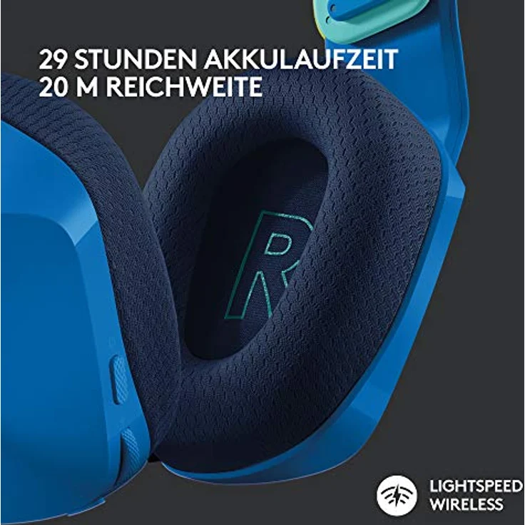 Logitech G733 LIGHTSPEED kabelloses Gaming-Headset mit Kopfbügel, LIGHTSYNC RGB, Blue VO! Mikrofontechnologie, PRO G Lautsprechern, Ultraleicht, 15-Stunden Akkulaufzeit, 20m Reichweite, Blau – Bild 3