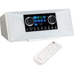 MEDION P85333 Internetradio mit DAB+ (WLAN, UKW, Spotify Connect, Amazon Music, USB, Kopfhörer-Anschluss, AUX, Stereo Line-Out Cinch, Sleep Timer) weiß